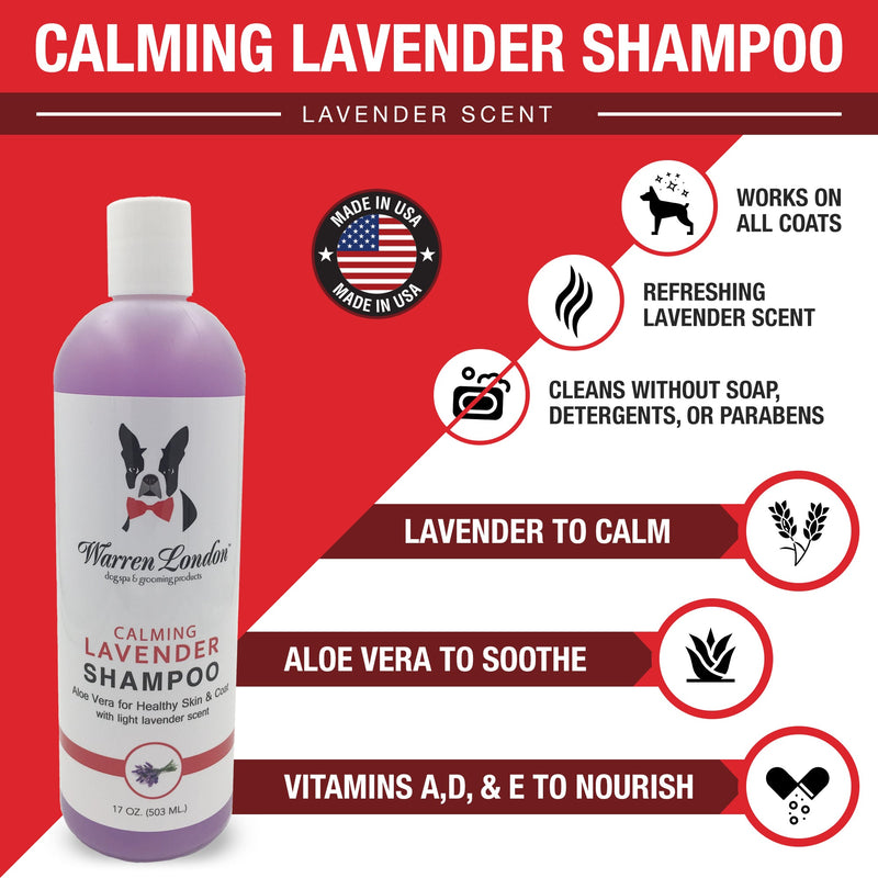 Warren London Calming Lavender Dog Shampoo w/Aloe Vera & Essential Oils Dog Shampoo