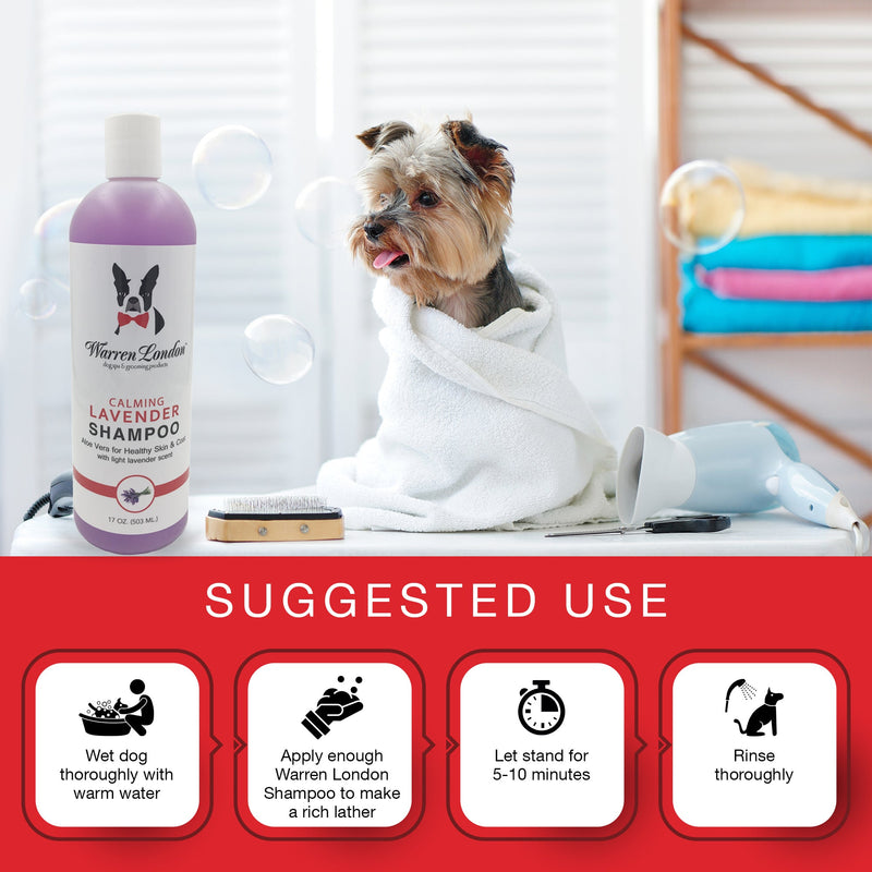 Warren London Calming Lavender Dog Shampoo w/Aloe Vera & Essential Oils - Professional Size Grooming Size Product