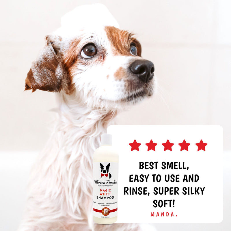Warren London Magic White Brightening Dog Shampoo - Cherry Scented - 17oz Dog Shampoo