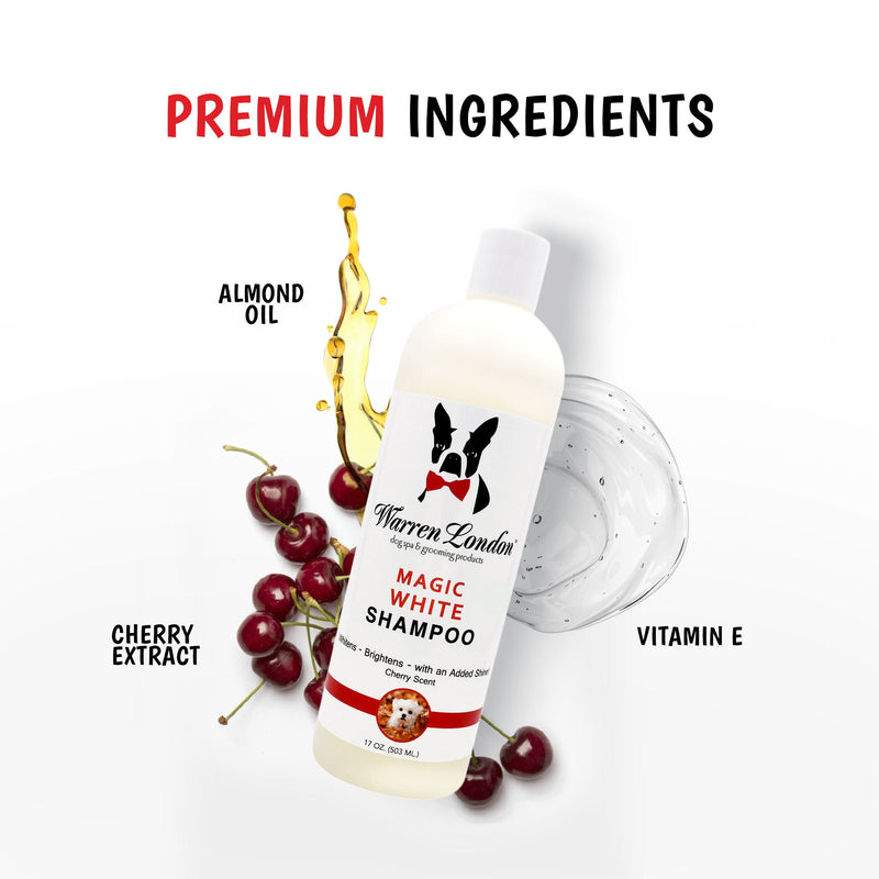 Warren London Magic White Brightening Dog Shampoo - Cherry Scented - 17oz Dog Shampoo