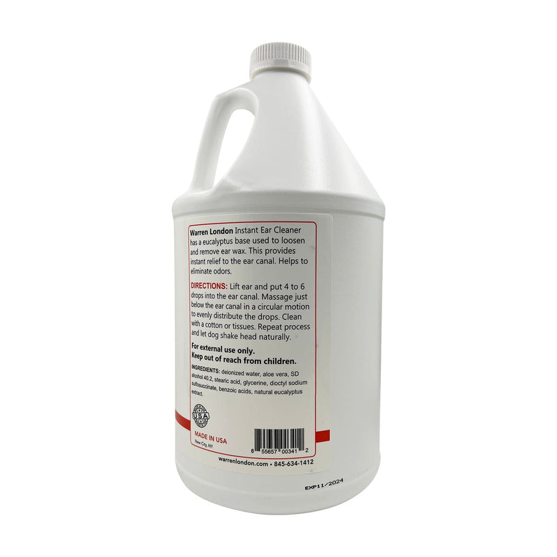 Warren London Instant Ear Cleaner For Dogs 12 oz or 1 gallon - Professional Size - Removes Wax and Odor Spa Product