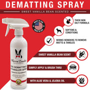 Warren London Dog De-matting and Detangler Spray - Leave-In Conditioner Spa Product