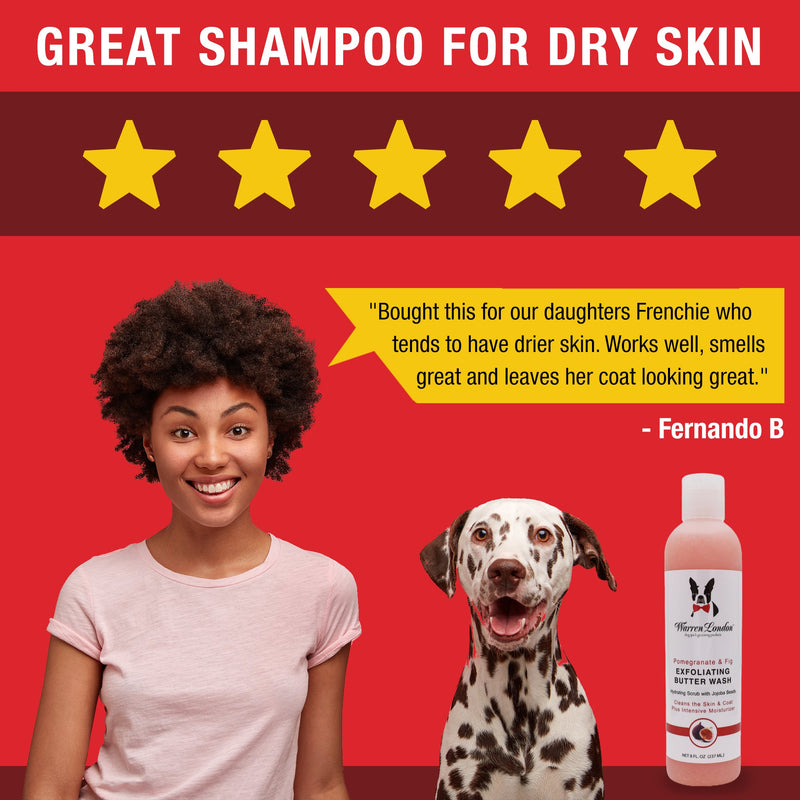 Warren London Exfoliating Butter Wash Dog Shampoo Gallons - With Natural Jojoba Beads Spa Product