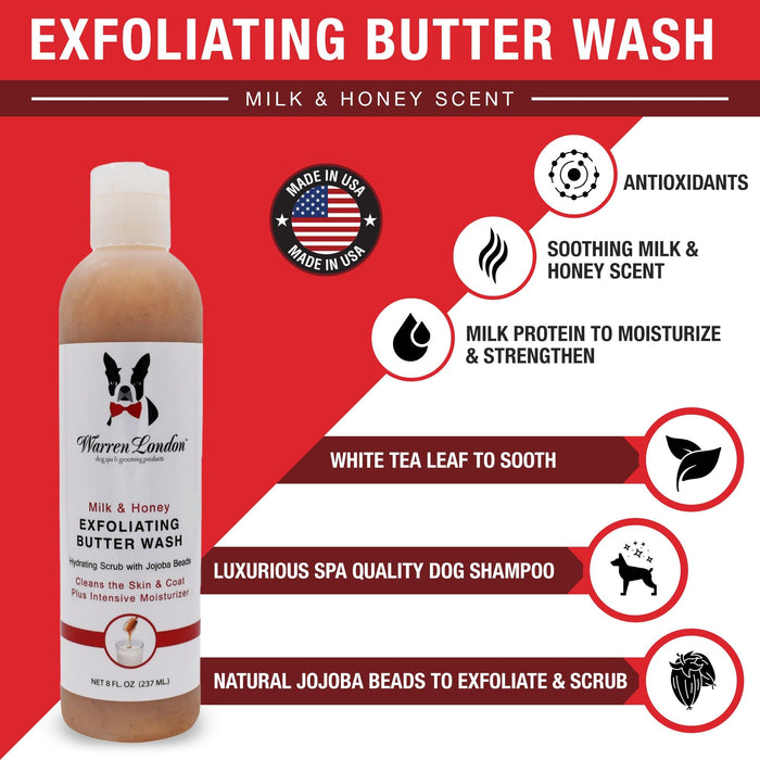 Warren London - Warren London - Exfoliating Butter Wash Dog Shampoo Gallons - With Natural Jojoba Beads