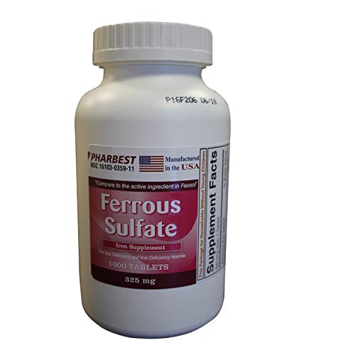 Pharbest Pharbest Ferrous Sulfate Iron Supplement Tablets Vitamins & Supplements