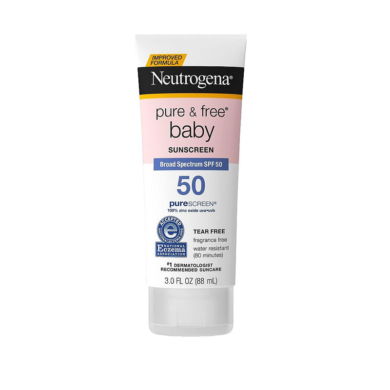 Neutrogena Neutrogena Pure & Free Baby Mineral Sunscreen Broad Spectrum SPF 50 3 Fl. Oz Sunscreen White Smoke