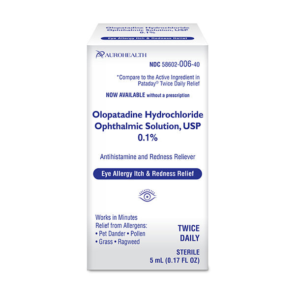 Aurohealth Aurohealth Olopatadine Hydrochloride Ophthalmic Solution USP 0.1% Contact Lens Solution