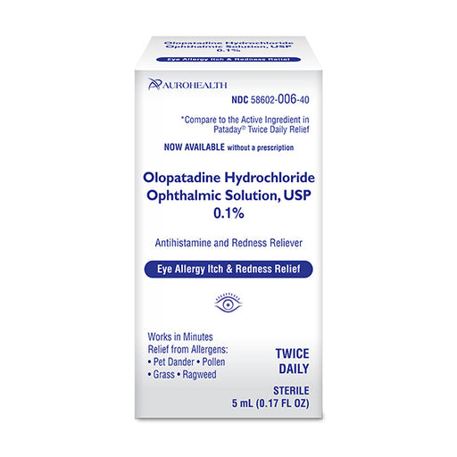 Aurohealth Aurohealth Olopatadine Hydrochloride Ophthalmic Solution USP 0.1% Contact Lens Solution