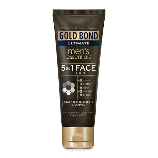 Gold Bond Gold Bond Ultimate Men's Essentials Broad Spectrum SPF 15 Sunscreen 5 In 1 Face Lotion Lotion & Moisturizer White Smoke