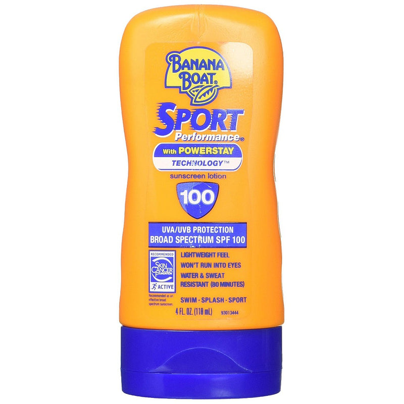 Banana Boat Banana Boat Sport Performance Sunscreen Lotion – SPF 100 (4 oz) Sunscreen Sandy Brown