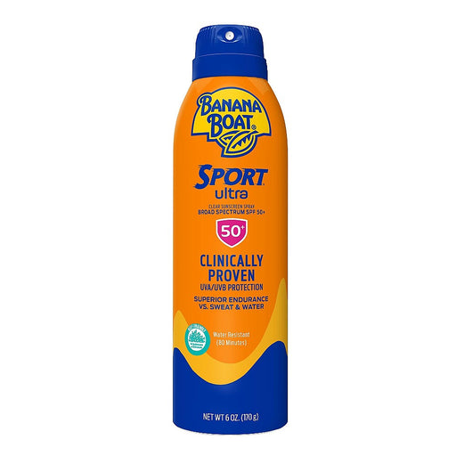 Banana Boat Banana Boat Sport Ultra Broad Spectrum Clear Sunscreen Spray, SPF 50+, 6 Oz Sunscreen