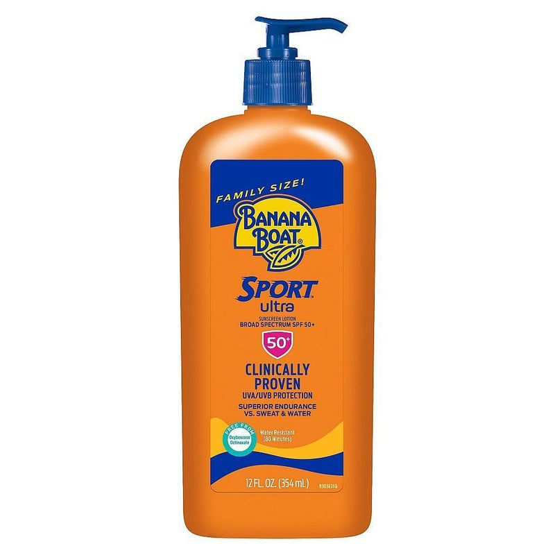 Banana Boat Banana Boat Ultra Sport Family Size Broad Spectrum SPF 50+ Sunscreen Lotion 12 Fl Oz Sunscreen White Smoke Default Title