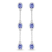 Bids.com 1.98 Carat Genuine Tanzanite .925 Sterling Silver Earrings Earrings