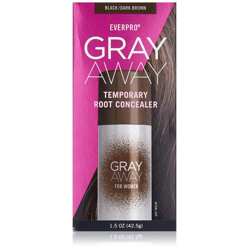 Gray Away Gray Away Root Concealer, Temporary, Black/Dark Brown, For Women Hair Care