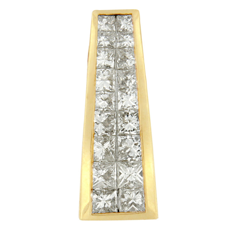 Bids.com 14K Yellow Gold 1 1/2 cttw Princess Cut Diamond Greek Column Pendant Necklace (G-H, VS1-VS2) Necklaces