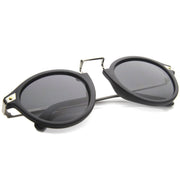 zeroUV Vintage Steampunk Inspired Round Horned Rim Frame Sunglasses 8591 Sunglasses