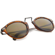 zeroUV Vintage Steampunk Inspired Round Horned Rim Frame Sunglasses 8591 Sunglasses