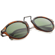 zeroUV Vintage Steampunk Inspired Round Horned Rim Frame Sunglasses 8591 Sunglasses