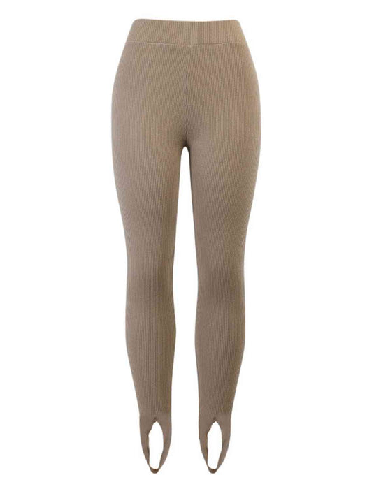 Ribbed Mid Waist Leggings by VYSN