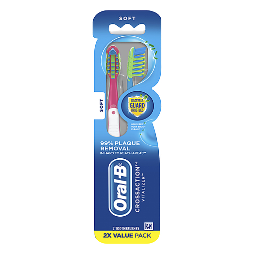 Oral B Oral B Pro-Health Vitalizer Advanced Soft Toothbrushes - 2ct Toothbrushes Dark Slate Blue