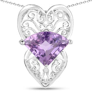 Bids.com 5.80 Carat Genuine Amethyst .925 Sterling Silver Pendant Pendants