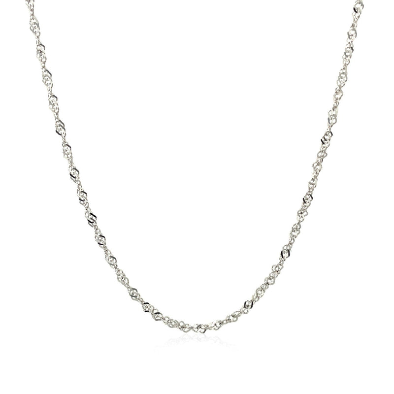 Bids.com 14k White Gold Singapore Chain 1.5mm Necklaces