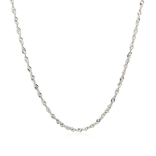 Bids.com 14k White Gold Singapore Chain 1.5mm Necklaces