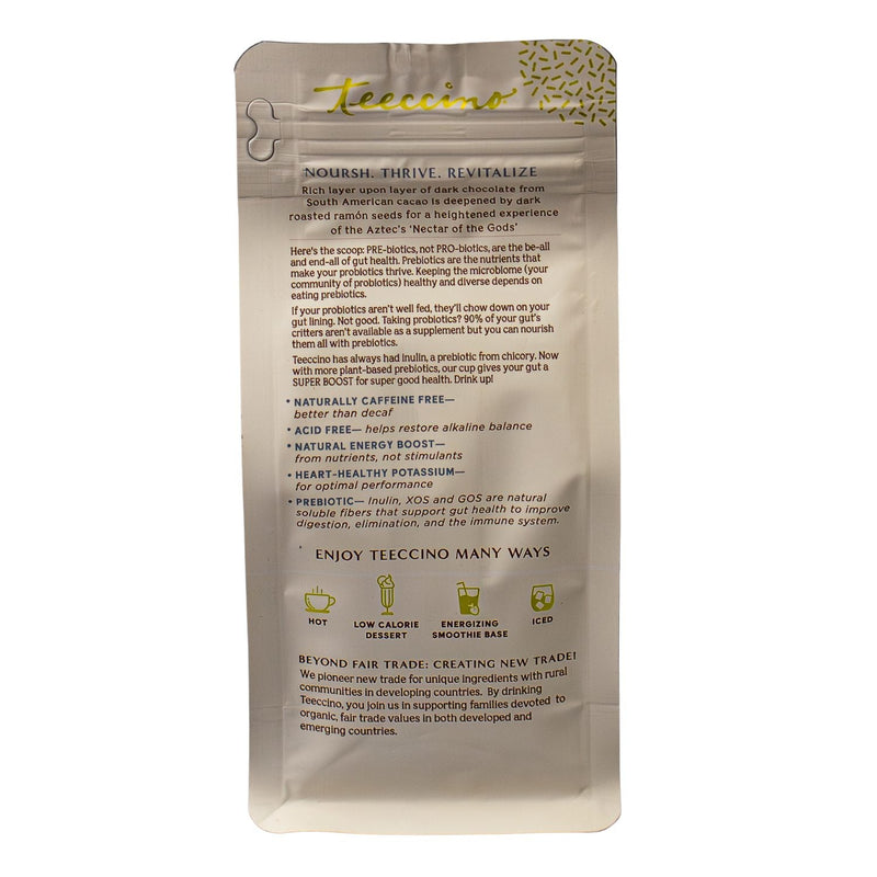 Teeccino Dark Chocolate Prebiotic SuperBoost Herbal Coffee Herbal Coffee