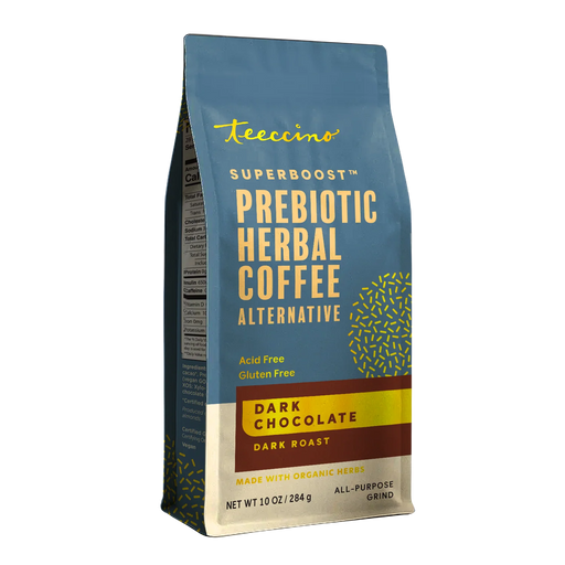 Teeccino Dark Chocolate Prebiotic SuperBoost Herbal Coffee Herbal Coffee