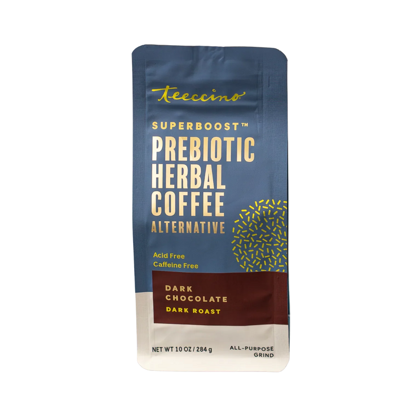 Teeccino Dark Chocolate Prebiotic SuperBoost Herbal Coffee Herbal Coffee