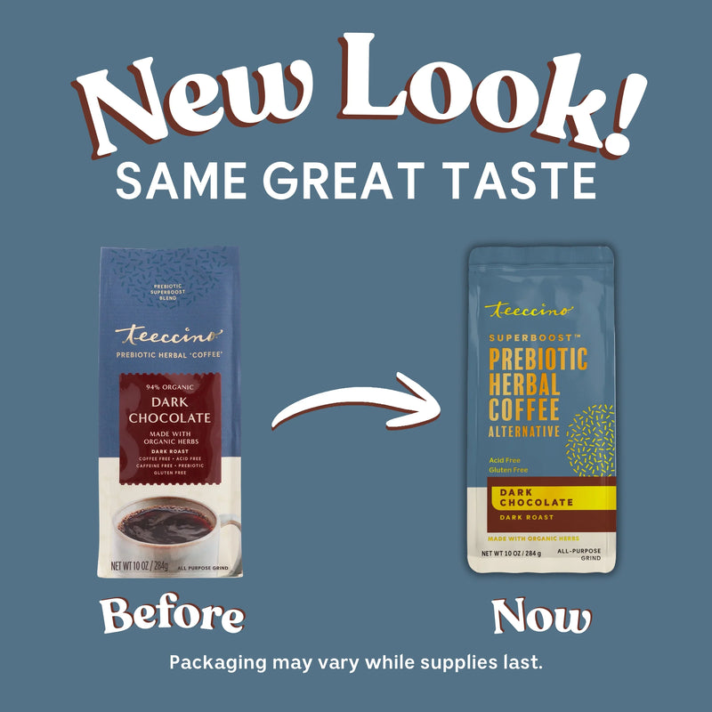 Dark Chocolate Prebiotic SuperBoost Herbal Coffee