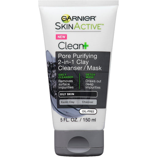 Garnier Garnier Skinactive Clean+ Pore Purifying 2-in-1 Clay Cleanser/mask 5oz Skin Care