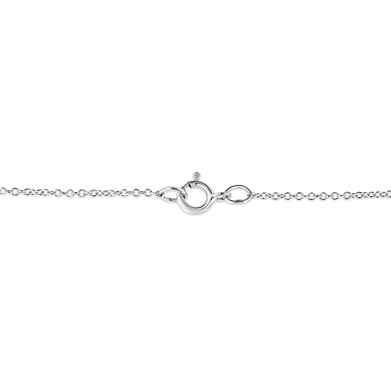 Bids.com .925 Sterling Silver Pave-Set Diamond Accent Heart Shape 18" Pendant Necklace (I-J Color, I1-I2 Clarity) Necklaces