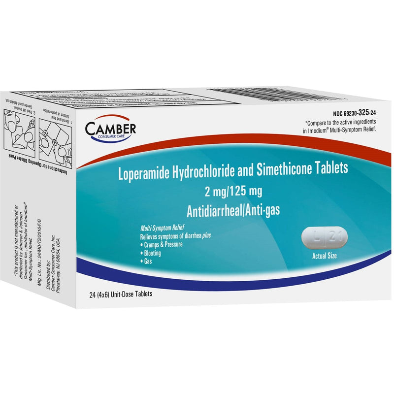 Camber Camber Consumer Care Loperamide Hydrochloride And Simethicone ,24 Tabs Fitness & Nutrition