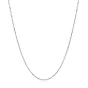 Bids.com 14k White Gold Round Cable Link Chain 1.2mm Necklaces
