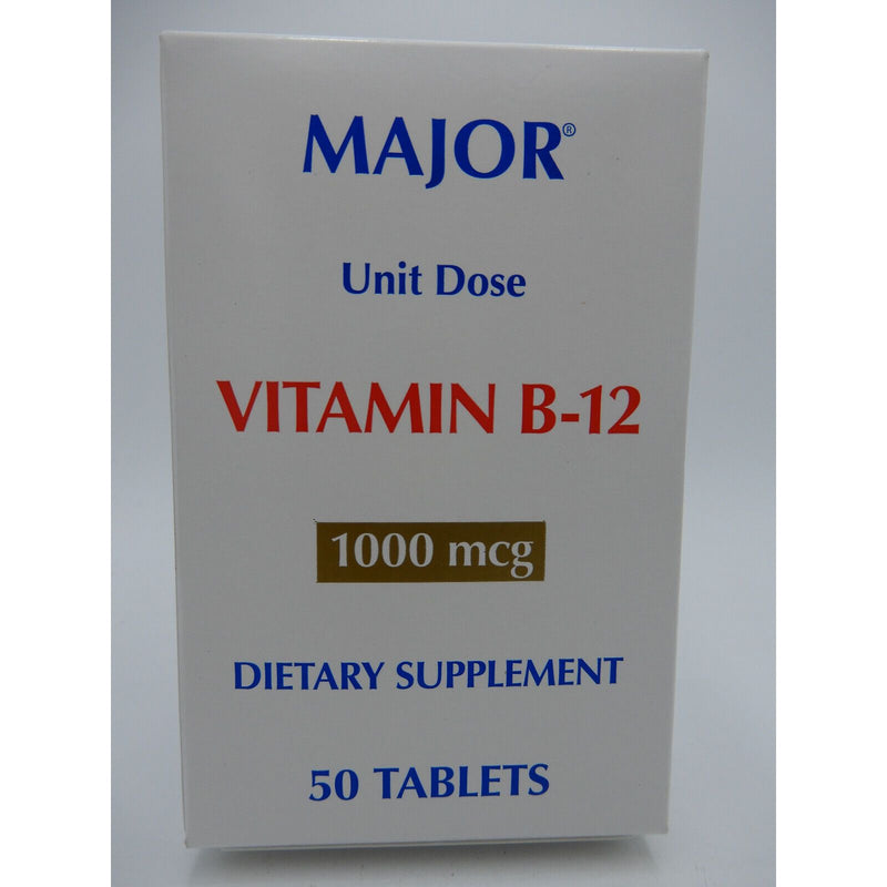 0 Major Vitamin B-12 1000 Mcg, 50 Unit Dose Tablets 820555006001VL Vitamins & Supplements