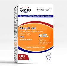 Camber Camber Allergy Relief (Levocetirizine Dihydrochloride) 5mg- 35 Tablets Medicine & Drugs
