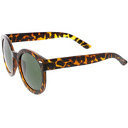 zeroUV Womens Designer Round Oversize Retro Fashion Sunglasses 8623 Sunglasses