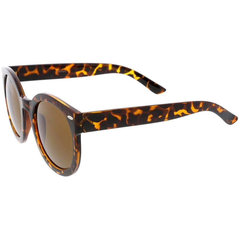 zeroUV Womens Designer Round Oversize Retro Fashion Sunglasses 8623 Sunglasses