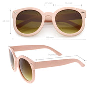 zeroUV Womens Designer Round Oversize Retro Fashion Sunglasses 8623 Sunglasses