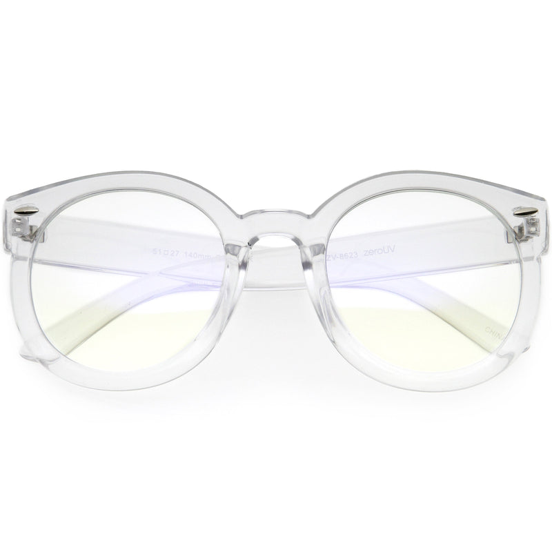 zeroUV Womens Designer Round Oversize Retro Fashion Sunglasses 8623 Sunglasses