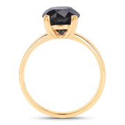 Bids.com 3.00 Carat Genuine Black Diamond 14K Yellow Gold Ring Rings