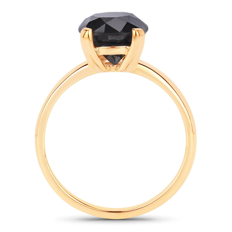 Bids.com 3.00 Carat Genuine Black Diamond 14K Yellow Gold Ring Rings