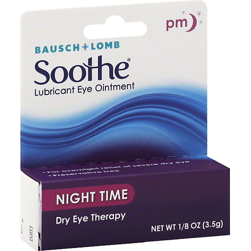 Soothe Soothe Bausch & Lomb Lubricant Eye Ointment, Night Time,1/8 Oz Personal Lubricants Lavender