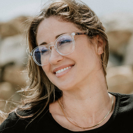 zeroUV Retro P3 Shaped Clear Lens Blue Light Blocking Glasses D158 Glasses