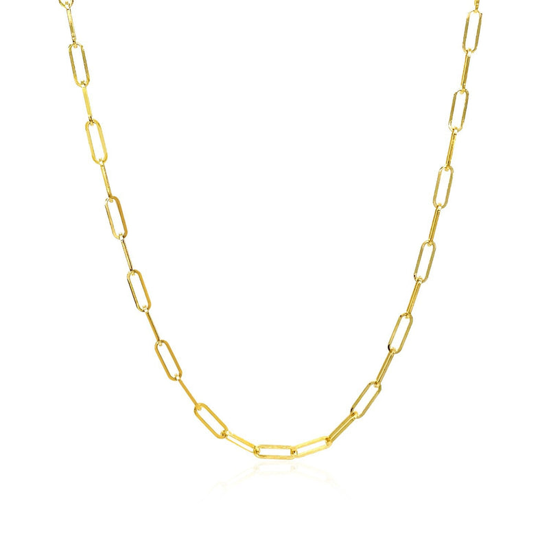 Bids.com 14K Yellow Gold Delicate Paperclip Chain (2.1mm) Necklaces