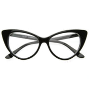 zeroUV 1950's Vintage Mod Fashion Cat Eye Clear Lens Glasses Glasses