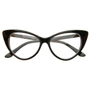 zeroUV 1950's Vintage Mod Fashion Cat Eye Clear Lens Glasses Glasses