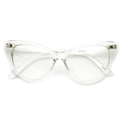 zeroUV 1950's Vintage Mod Fashion Cat Eye Clear Lens Glasses Glasses