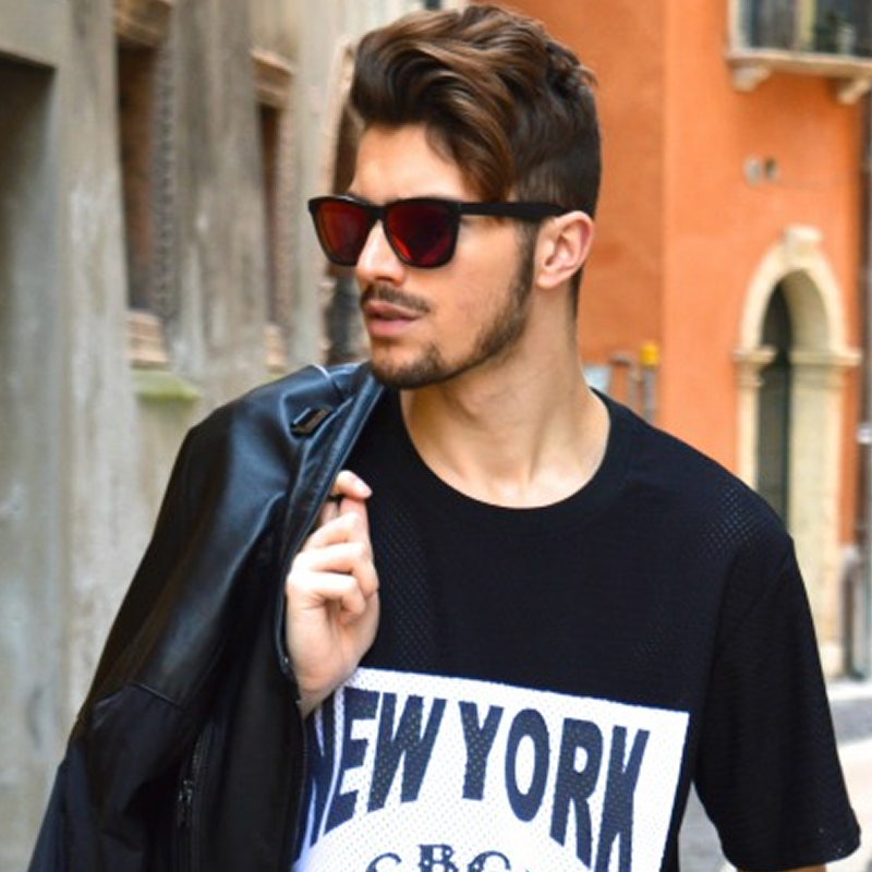 zeroUV Rad Action Sports Mirrored Lens Horned Rim Sunglasses 8647 Sunglasses